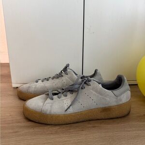 adidas Gray Suede Sneakers with Gum Sole